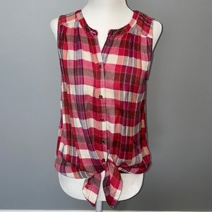 🍀 LUCKY BRAND sleeveless button down size S